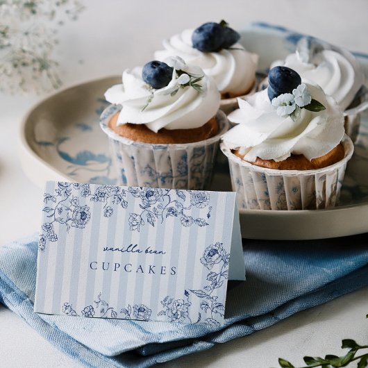 Something Blue Food Label Folded Card Tent サンキューカード