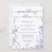 Something Blue French Bridal Shower invitation 招待状 (正面)