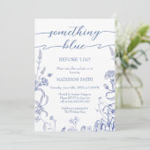 Something Blue French Bridal Shower invitation 招待状 (スタンド正面)