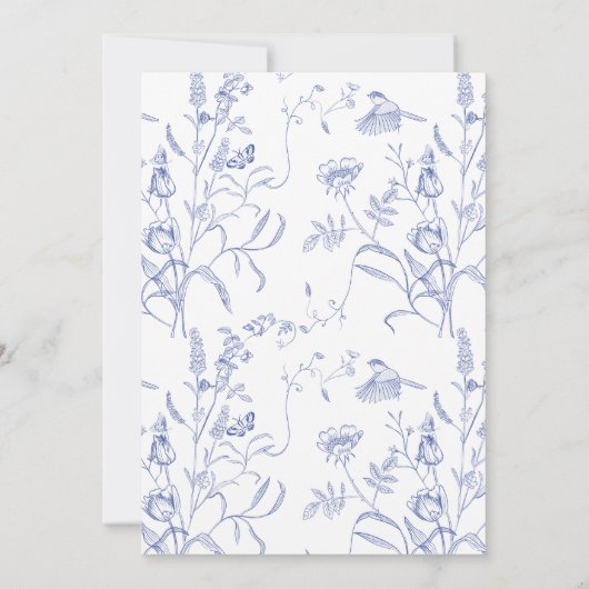 Something Blue French Bridal Shower invitation 招待状 (裏面)