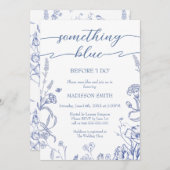 Something Blue French Bridal Shower invitation 招待状 (正面/裏面)