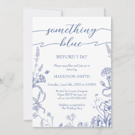 Something Blue French Bridal Shower invitation 招待状