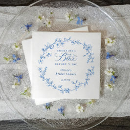 Something Blue French Toile Wreath Bridal Shower スタンダードカクテルナプキン