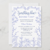 Something Blue Garden Chinoiserieブライダルシャワー 招待状 (正面)