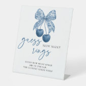 Something Blue Guess How Many Rings Bridal Shower 台座サイン (正面)