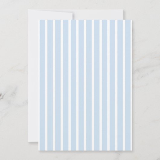 Something Blue Hand Drawn Cake Stripe Wedding 招待状 (裏面)