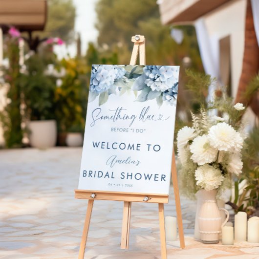 Something Blue Hydrangea Bridal Shower Sign アクリルサイン