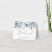 Something Blue Hydrangea Bridal Thank You Card サンキューカード (正面)