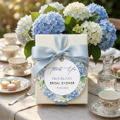 Something Blue Hydrangea Floral Bridal Shower フェイバータグ