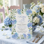 Something Blue Hydrangea Floral Wreath Bridal  招待状