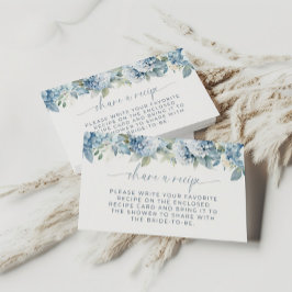 Something Blue Hydrangea Recipe Card Insert エンクロージャーカード