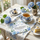 Something Blue Hydrangea Thank You Bridal Shower サンキューカード