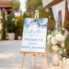 Something Blue Hydrangea Welcome Bridal Shower アクリルサイン