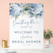 Something Blue Hydrangea Welcome Bridal Shower アクリルサイン (ウェディング)