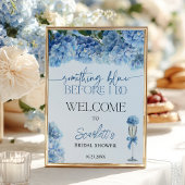Something Blue Hydrangea Welcome Bridal Shower  ポスター