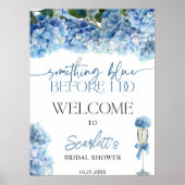 Something Blue Hydrangea Welcome Bridal Shower ポスター (正面)