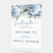 Something Blue Hydrangea Welcome Bridal Shower Acr アクリルサイン (傾斜)