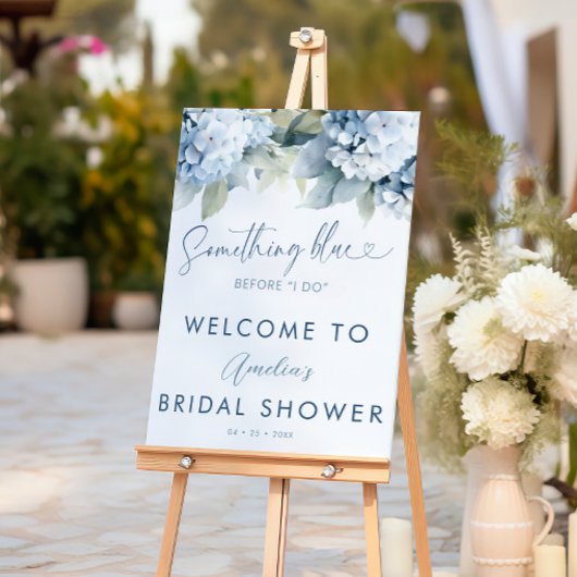 Something Blue Hydrangea Welcome Bridal Shower Acr アクリルサイン