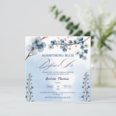 Something Blue I do Blossom Brunchブライダルシャワー 招待状 (スタンド正面)