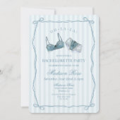 Something Blue Lingerie Lace Bachelorette Party 招待状 (正面)
