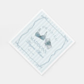 Something Blue Lingerie Shower Bachelorette Party スタンダードランチョンナプキン (角)