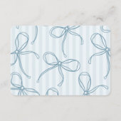 Something Blue Lingerie Sizes Shower Invitation エンクロージャーカード (裏面)