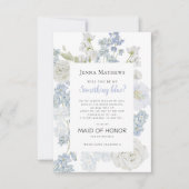 Something Blue Maid of Honor Wedding Proposal Card サンキューカード (正面)