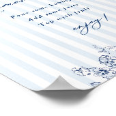 Something Blue Mimosa Bar Sign Bridal Shower Party ポスター (角)