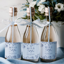 Something Blue Mini Bottle Labels Bridal Shower スパークリングワインラベル