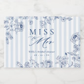 Something Blue Mini Bottle Labels Bridal Shower スパークリングワインラベル (シングルラベル)