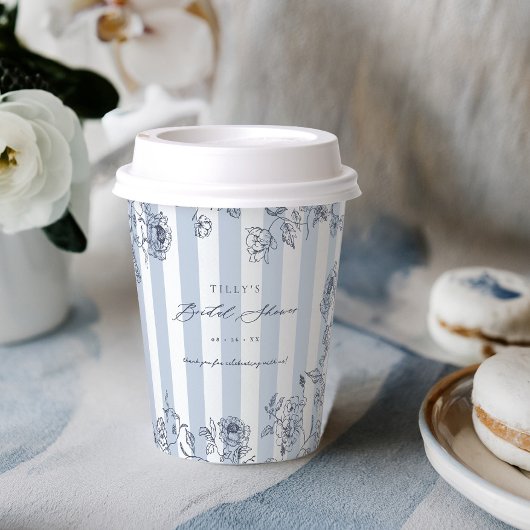 Something Blue Paper Cup Bridal Shower Table Decor 紙コップ