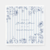 Something Blue Paper Napkins Bridal Shower Party スタンダードランチョンナプキン (正面)