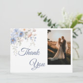 Something Blue Photo Thank You Card サンキューカード (スタンド正面)