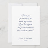 Something Blue Photo Thank You Card サンキューカード (裏面)