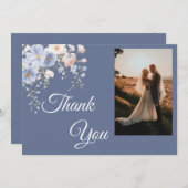 Something Blue Photo Thank You Card サンキューカード (正面/裏面)