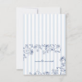 Something Blue Place Card Bridal Shower Name Tent サンキューカード (正面)