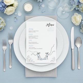 Something Blue Powder Blue Heels Bridal Shower メニュー