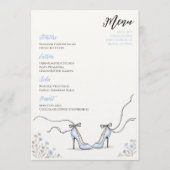 Something Blue Powder Blue Heels Bridal Shower メニュー (正面)
