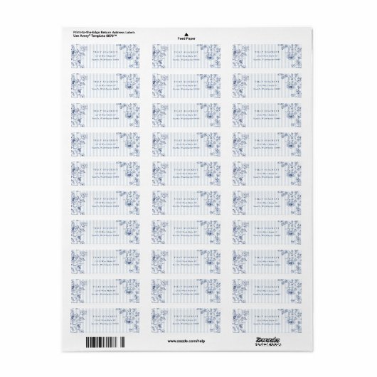 Something Blue Return Address Labels Sticker ラベル (フルシート)