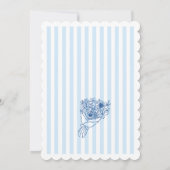 Something Blue Stripes Bridal Shower Invitation 招待状 (裏面)