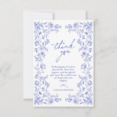 Something Blue Toileブライダルシャワーサンキューカード サンキューカード (正面)