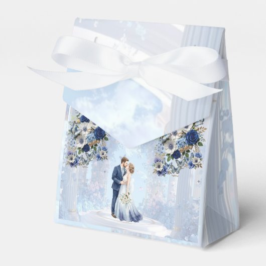 Something Blue Wedding Favor Box フェイバーボックス (正面サイド)