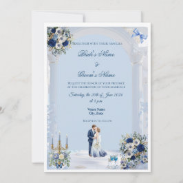 Something Blue Wedding Invitation Card 招待状