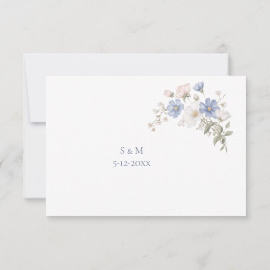 Something Blue Wedding RSVP card (裏面)