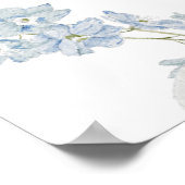 Something Blue Wedding Shower Seating Chart ポスター (角)