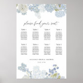 Something Blue Wedding Shower Seating Chart ポスター (正面)
