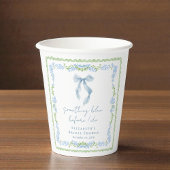 Something Blue Whimsical Bow Bridal Shower 紙コップ