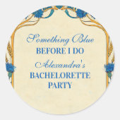Something Blue Wildflower Bachelorette Party ラウンドシール (正面)