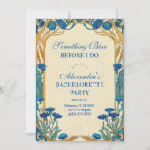 Something Blue Wildflower Bachelorette Party 招待状 (正面)