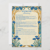 Something Blue Wildflower Bachelorette Party 招待状 (裏面)